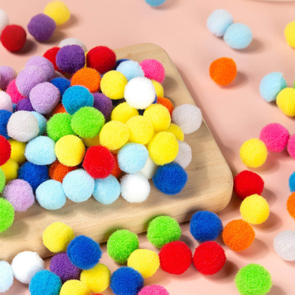 Mixed Color Pom Poms