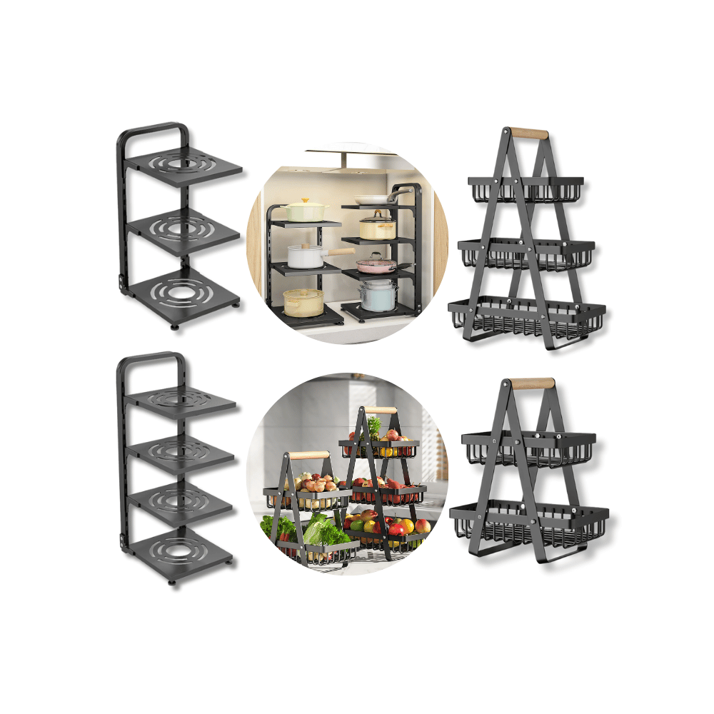 Adjustable Kitchen Rack Multi Tier Oven Spice Shelf Organizer