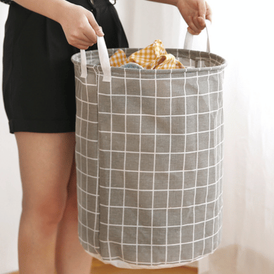 Large Foldable Waterproof Laundry Basket Cotton Fabric Clothes Storage Bin