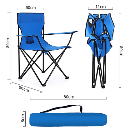 Fabric Outdoor Folding Chair for Camping Fishing and Beach