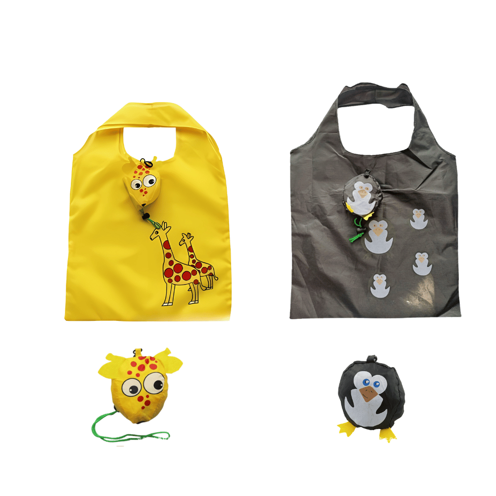Cute Animal Foldable Shopping Bag Eco Friendly Reusable Tote