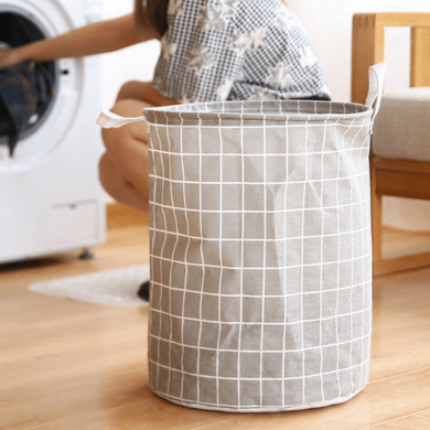 Large Foldable Waterproof Laundry Basket Cotton Fabric Clothes Storage Bin