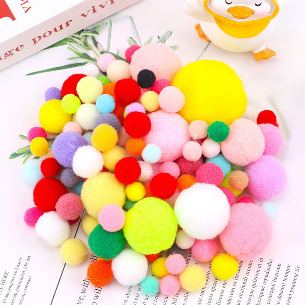 Mixed Color Pom Poms