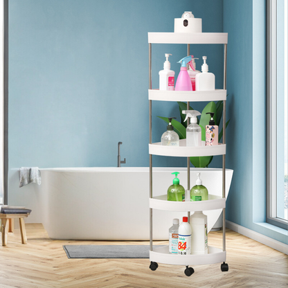 No-Drill Bathroom Towel Rack & Storage Shelf