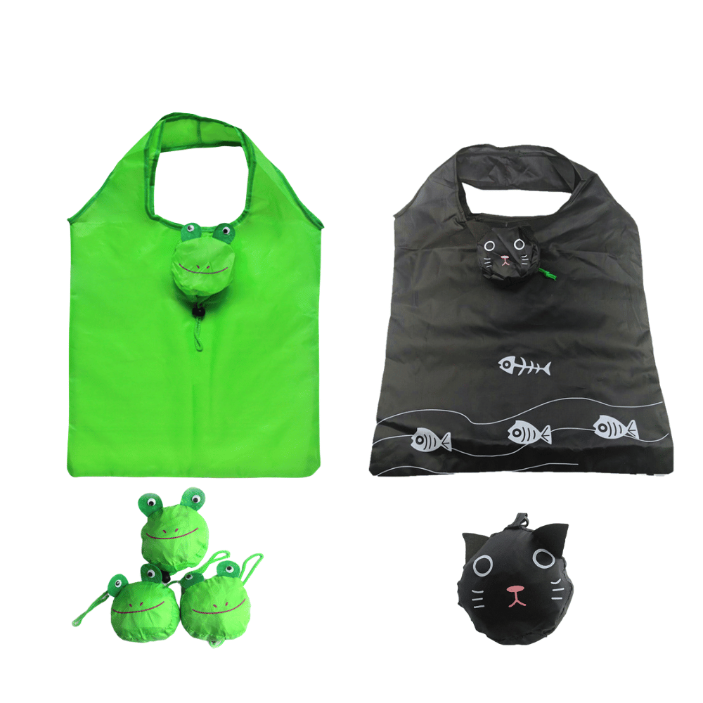 Cute Animal Foldable Shopping Bag Eco Friendly Reusable Tote