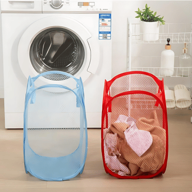 Collapsible Laundry Basket Foldable Mesh Clothes Storage Organizer