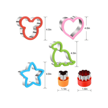 12 Piece Heart Shaped Sandwich Cutter Set for Bread Fruit and Vegetables