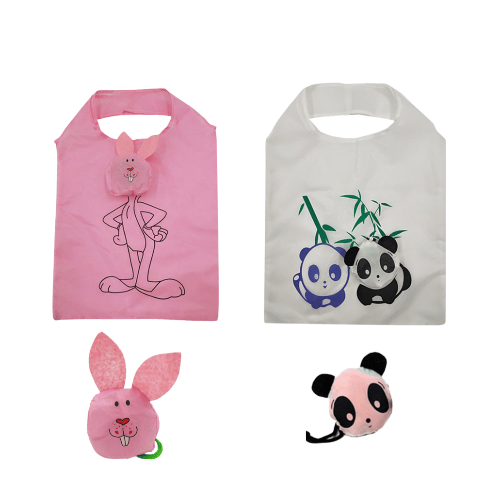 Cute Animal Foldable Shopping Bag Eco Friendly Reusable Tote