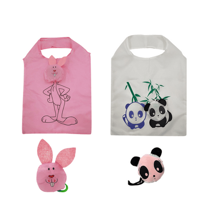 Cute Animal Foldable Shopping Bag Eco Friendly Reusable Tote