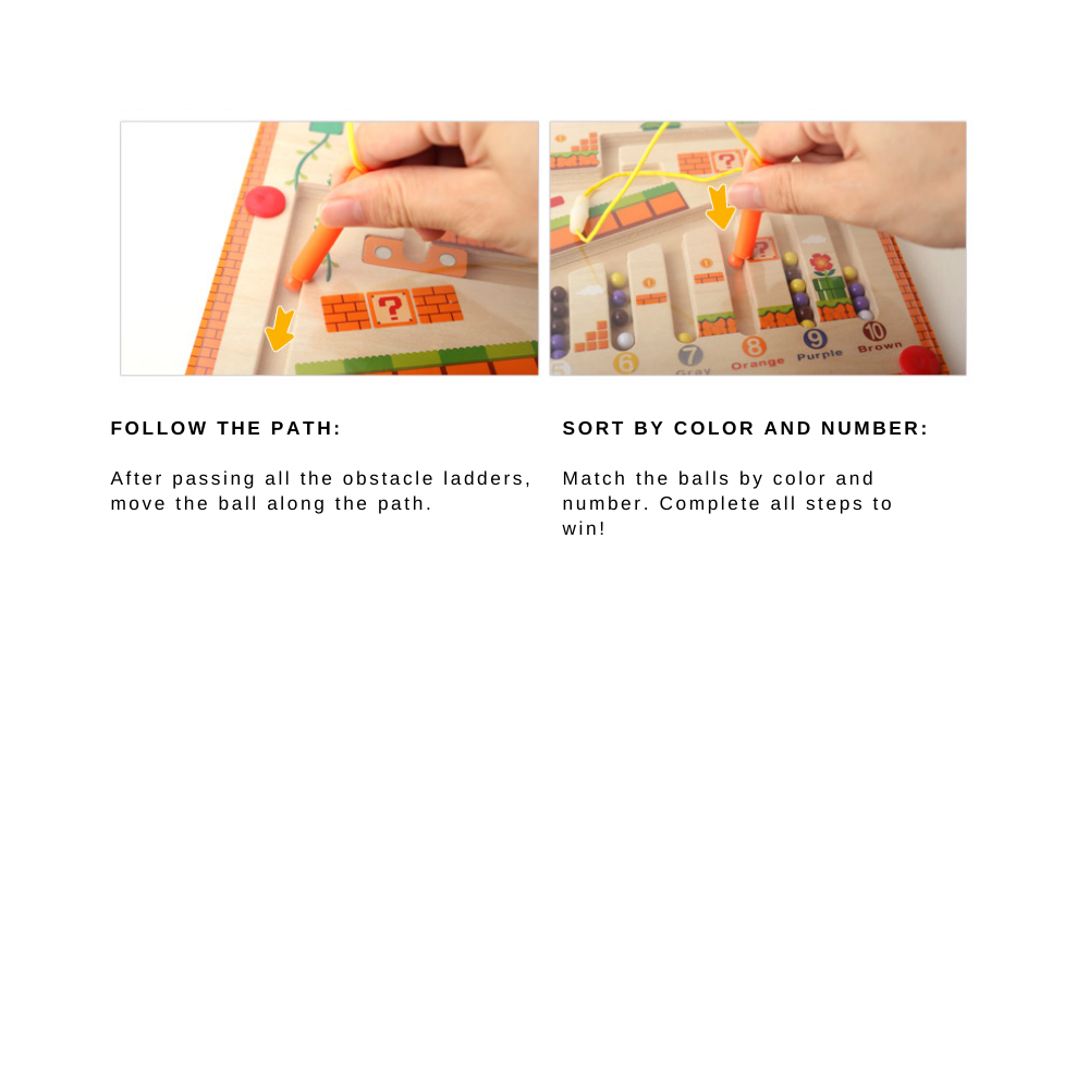 Magnetic Wooden Maze Puzzle for Kids