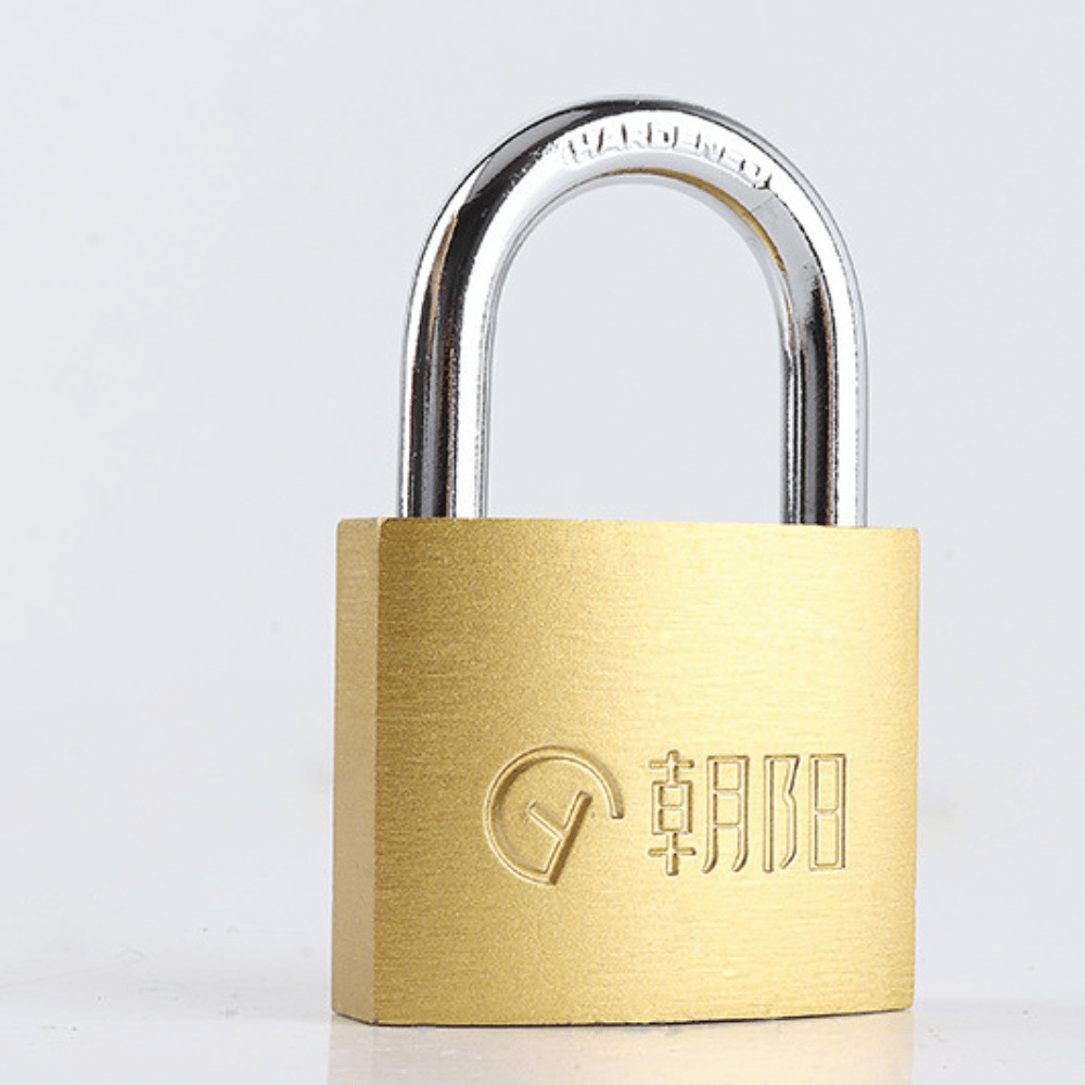 Secure Brass Plated Padlock Waterproof Rustproof Anti Theft Lock