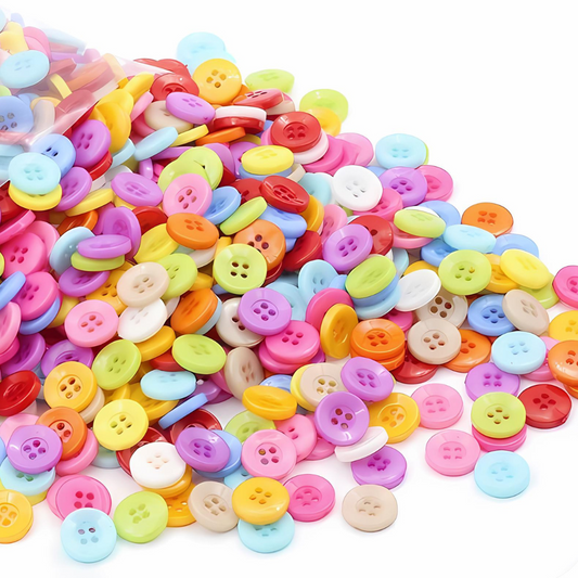 Colorful DIY Button Art Kit for Kids