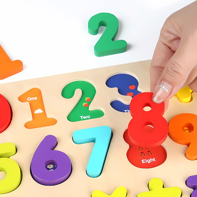 3D Wooden Alphabet Matching Puzzle Block Set