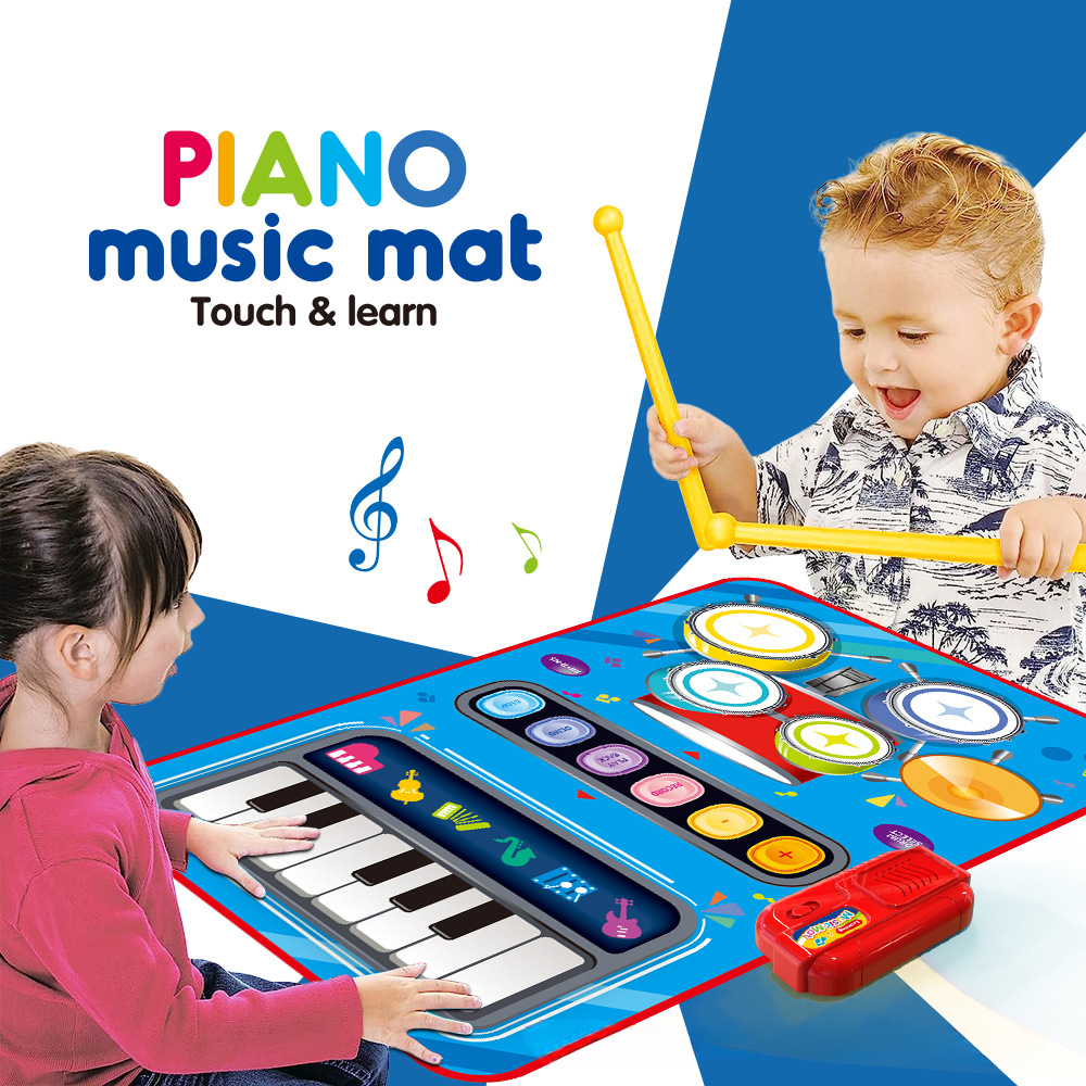 Kids Electronic Music Mat – 2-in-1 Piano & Drum Set