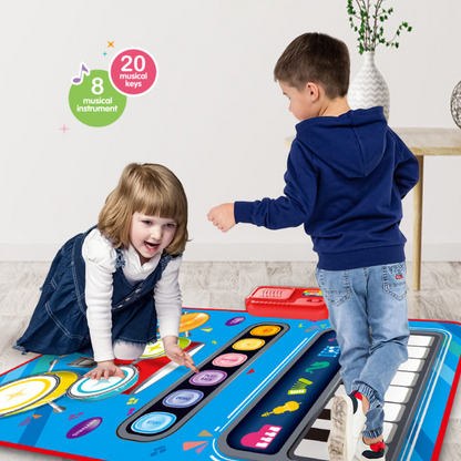 Kids Electronic Music Mat – 2-in-1 Piano & Drum Set