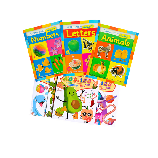 Kids Cartoon Coloring Book with Stickers