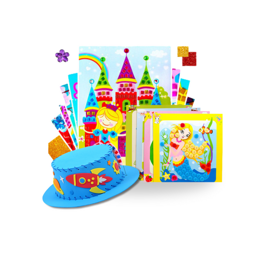 DIY EVA Foam Artwork Kit Button Pom Pom Crafts