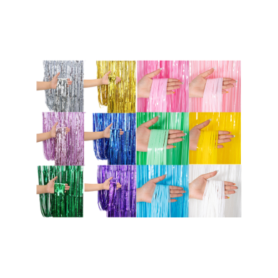 Big Shiny Macaron Foil Curtain Backdrop