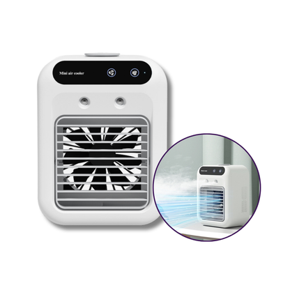 Portable USB Mini Air Conditioner Fan, Desktop Cooling Mist Humidifier