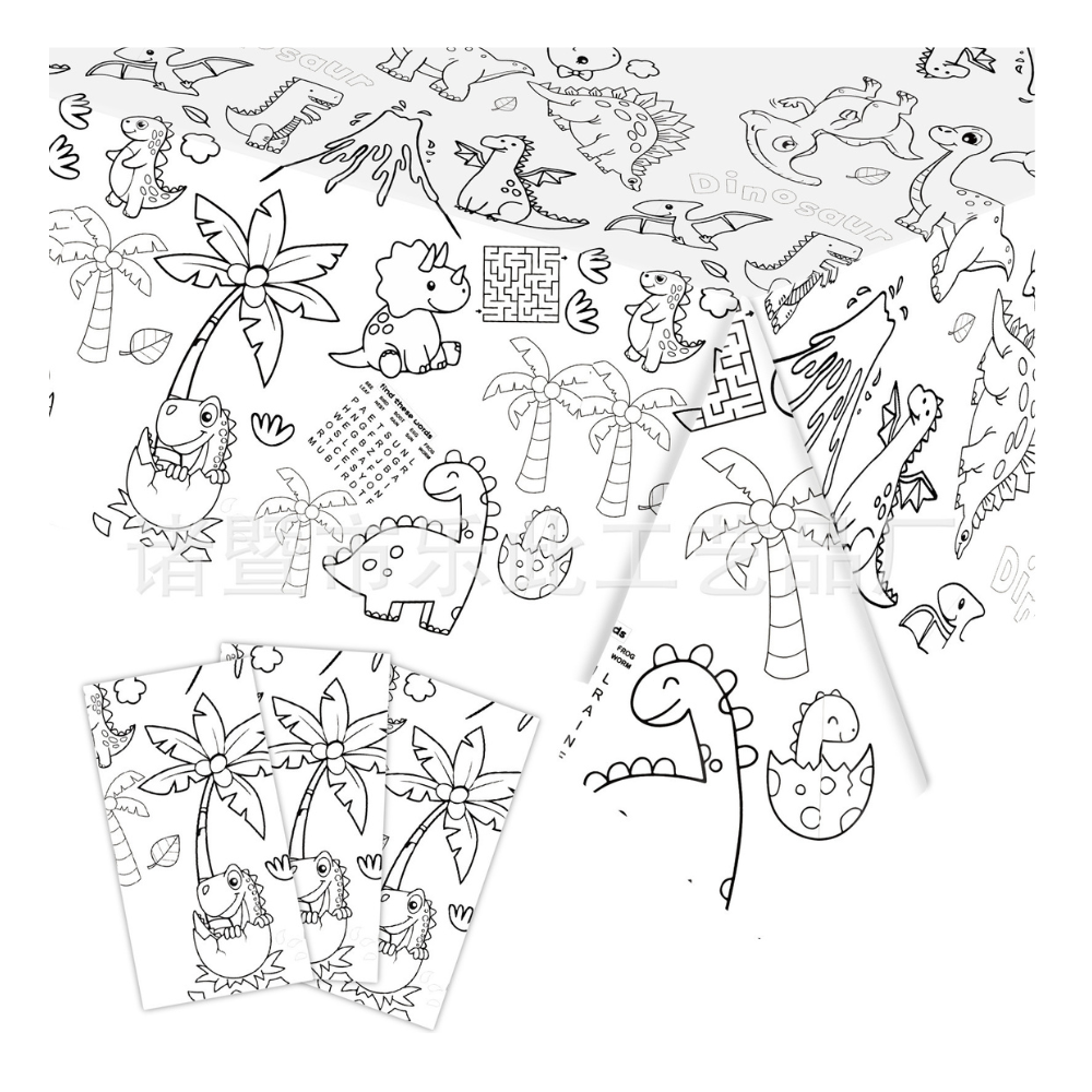 Themed Doodle Colouring Tablecloth Mat