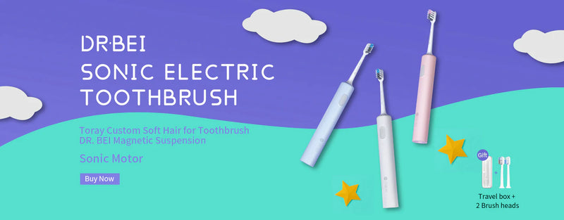Dr.bei Sonic Electric Toothbrush. Toray Custom soft hair for toothbrush. Dr. Bei Magnetic Suspension.