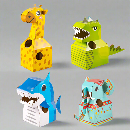 DIY 3D Cartoon Box Costumes for Kids