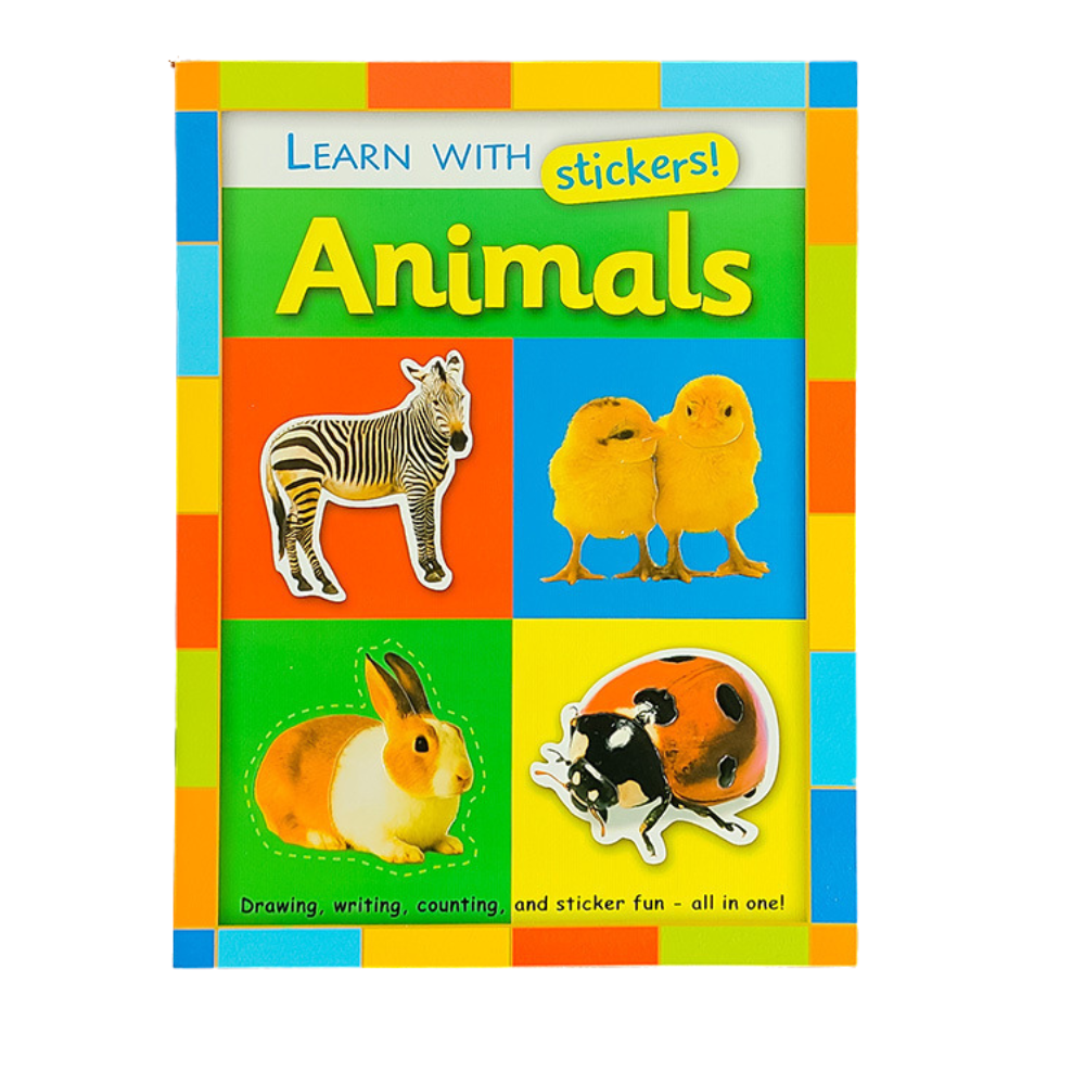 Kids Cartoon Coloring Book with Stickers