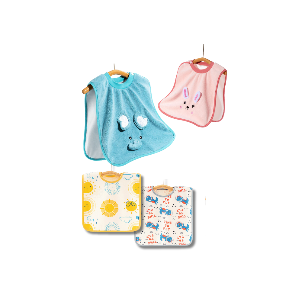 Baby Washcloth & Waterproof Baby Bib and Face Towel