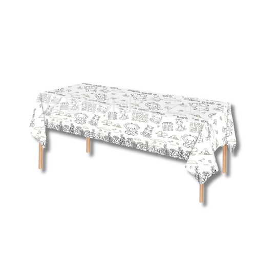 Themed Doodle Colouring Tablecloth Mat