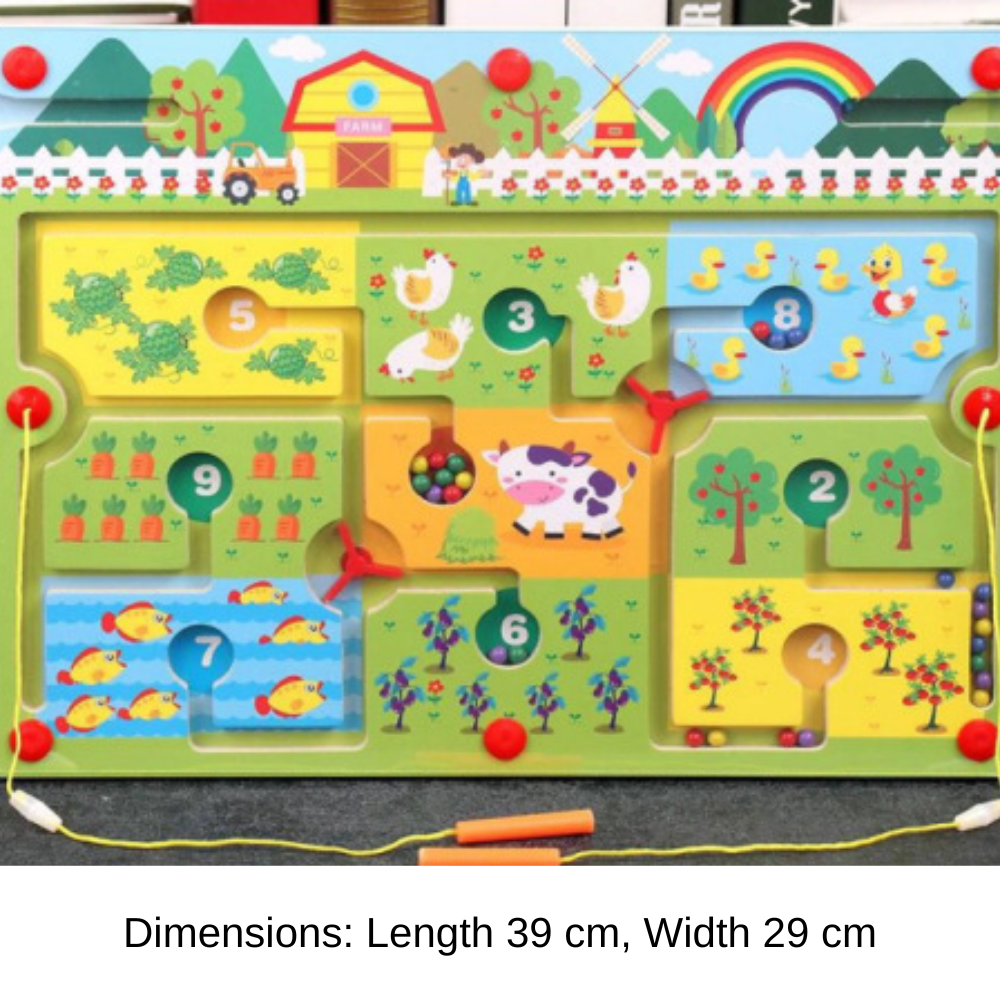 Magnetic Wooden Maze Puzzle for Kids