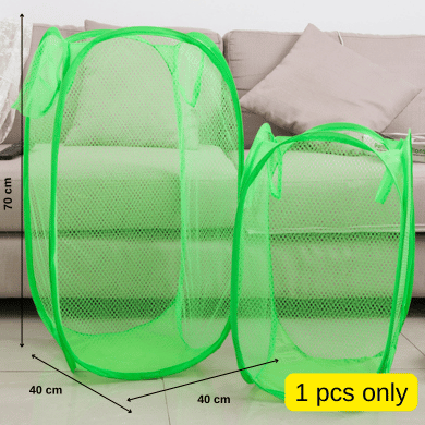 Collapsible Laundry Basket Foldable Mesh Clothes Storage Organizer
