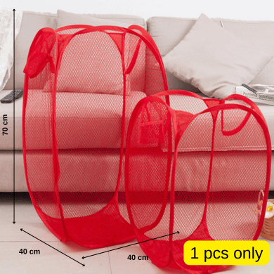 Collapsible Laundry Basket Foldable Mesh Clothes Storage Organizer