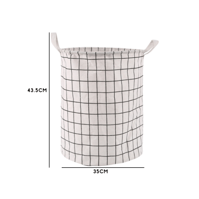 Large Foldable Waterproof Laundry Basket Cotton Fabric Clothes Storage Bin