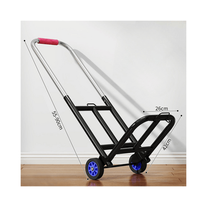 Folding Portable Quiet Wheel Hand Trolley Lightweight Utility Cart