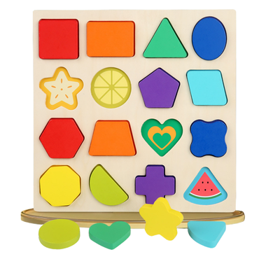 3D Wooden Alphabet Matching Puzzle Block Set