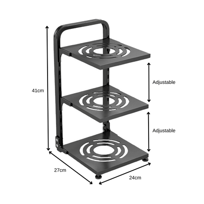 Adjustable Kitchen Rack Multi Tier Oven Spice Shelf Organizer