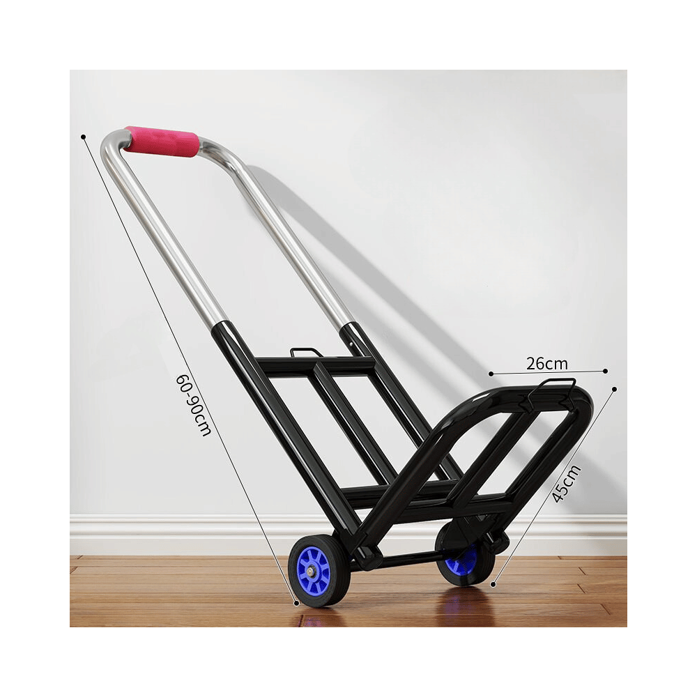 Folding Portable Quiet Wheel Hand Trolley Lightweight Utility Cart
