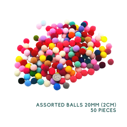 Mixed Color Pom Poms