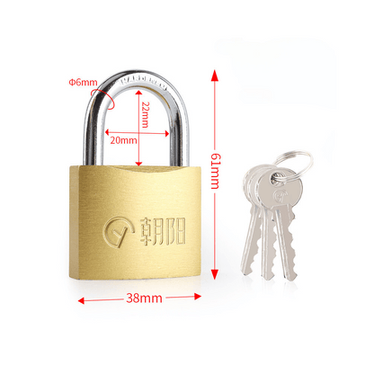 Secure Brass Plated Padlock Waterproof Rustproof Anti Theft Lock