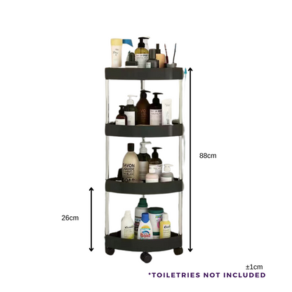 No-Drill Bathroom Towel Rack & Storage Shelf