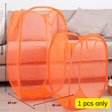 Collapsible Laundry Basket Foldable Mesh Clothes Storage Organizer