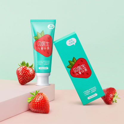 DR.BEI 0+ Probiotics Anti-Cavity Children Toothpaste (Strawberry Yogurt) Xiaomi Youpin DR·BEI 0+ Toothpaste for Children Anti Cavity And Nice Tasting for Children to Love Brushing Teeth - Wistech Singapore