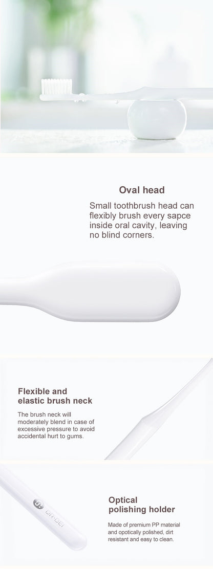 [Bundle of 3] Xiaomi DR·BEI Toothbrush Youth Version Soft Better Brush Wire 2Colors Care Dental For Toothbrush - Wistech Singapore