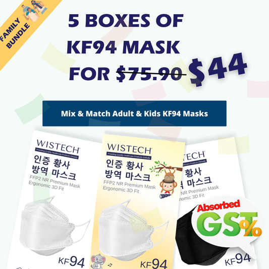 5 BOXES KF94 PROTECTIVE FACE MASKS with FREE SHIPPING FOR $44 only