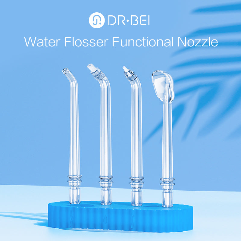 Xiaomi DR.BEI Oral Irrigator Cleaning Replacement 4 kinds for F3 GF3 Dental Punch Nozzles 2 pcs Included Deep Cleaning - Wistech Singapore