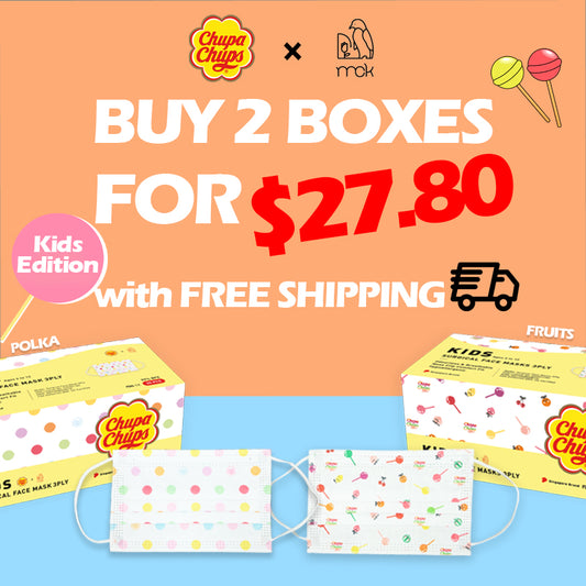 Chupa Chups 3-Ply Kids Surgical Mask (Fruits / Polka) Wistech with FREE SHIPPING for $27.80 only