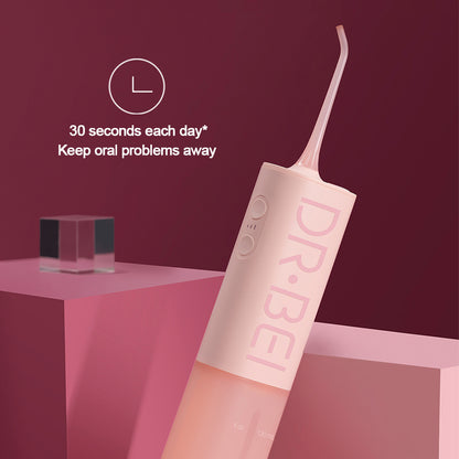 Xiaomi DR·BEI Cordless Oral Irrigator Dental Portable Water Jet Flosser USB Rechargeable IPX7 Irrigator for Cleaning - Wistech Singapore