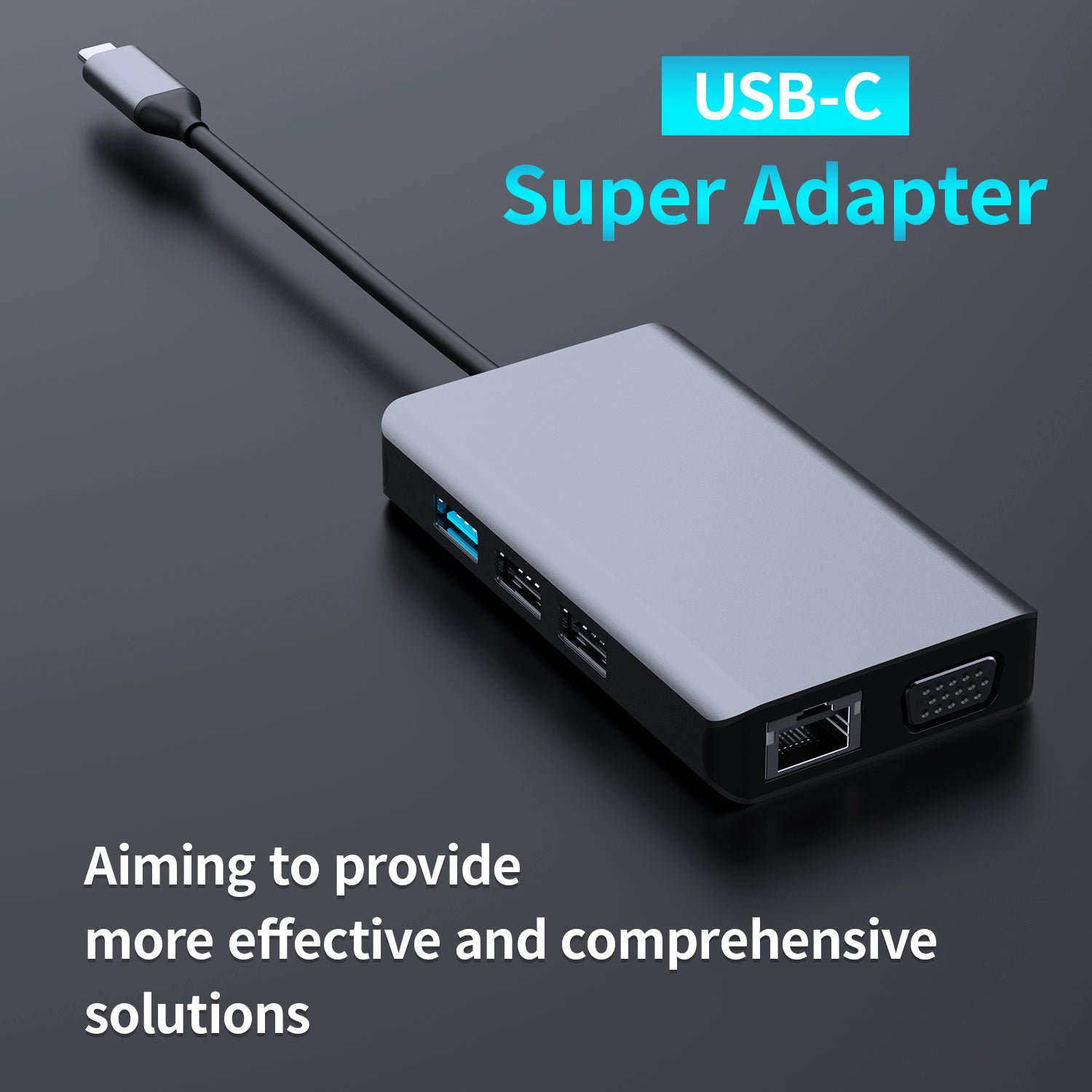 Wistech USB C Type-C Hub 10 in 1 Adapter BX10A with HDMI 4K30Hz 2K60Hz PD Chargers USB 3.0 SD card TF card RJ45 Jack VGA Adapter 3.5mm Audio - Wistech Singapore