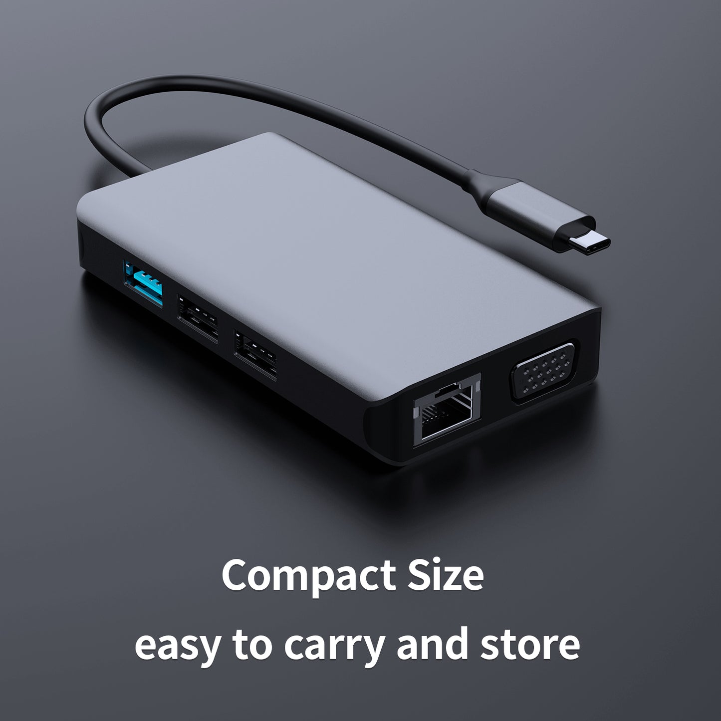 Wistech USB C Type-C Hub 10 in 1 Adapter BX10A with HDMI 4K30Hz 2K60Hz PD Chargers USB 3.0 SD card TF card RJ45 Jack VGA Adapter 3.5mm Audio - Wistech Singapore
