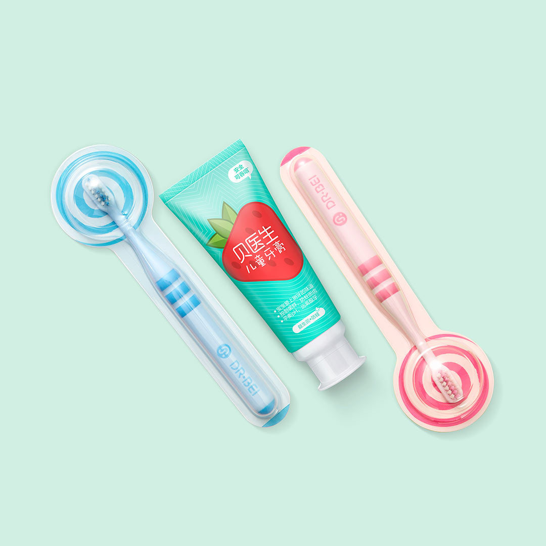 DR.BEI 0+ Probiotics Anti-Cavity Children Toothpaste (Strawberry Yogurt) Xiaomi Youpin DR·BEI 0+ Toothpaste for Children Anti Cavity And Nice Tasting for Children to Love Brushing Teeth - Wistech Singapore